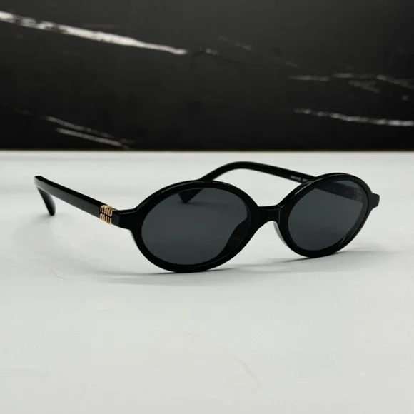 NEW MU 04ZS 1AB5S0 MIU MIU SUNGLASSES MU04ZS 1AB5S0 BLACK SMU 04ZS WOMEN - Picture 6 of 13
